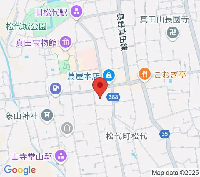 長野市松代文化ホールの地図