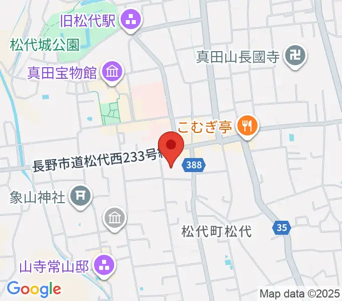 長野市松代文化ホールの地図