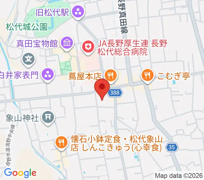 長野市松代文化ホールの地図