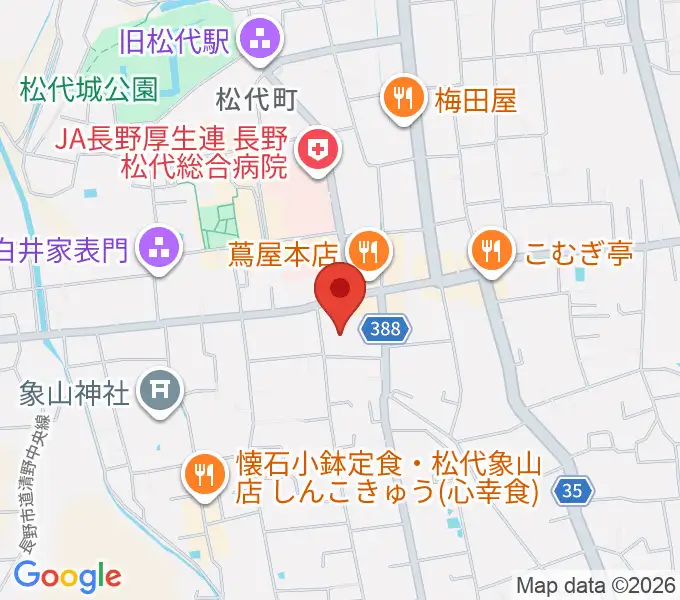 長野市松代文化ホールの地図