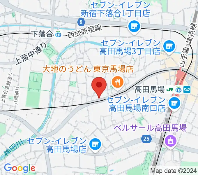 高田馬場Hot Houseの地図