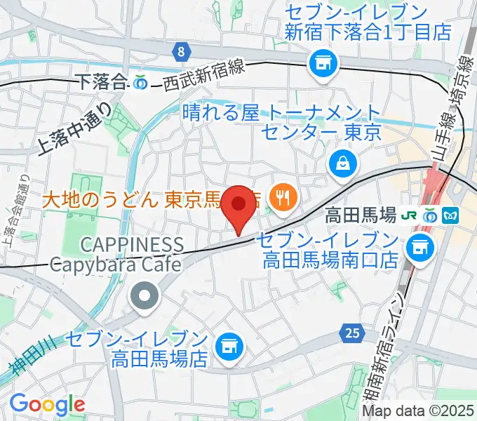 高田馬場Hot Houseの地図