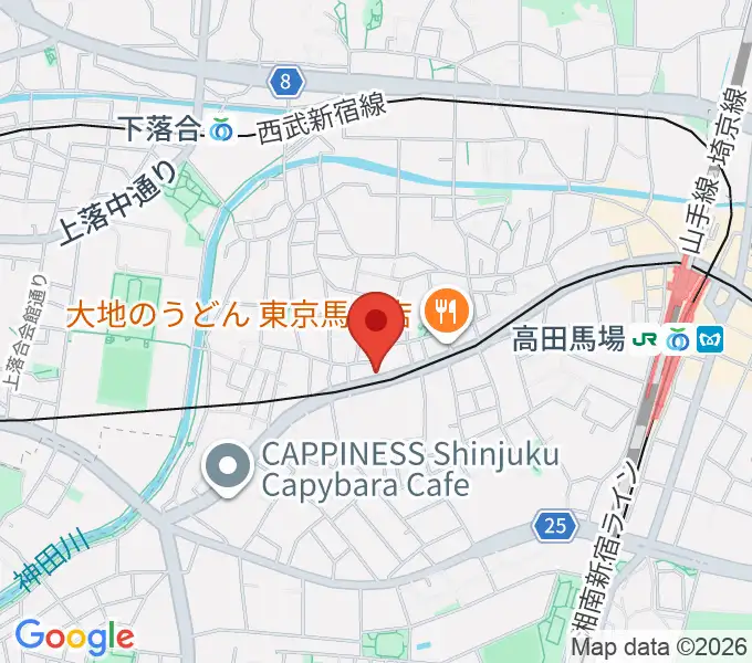 高田馬場Hot Houseの地図