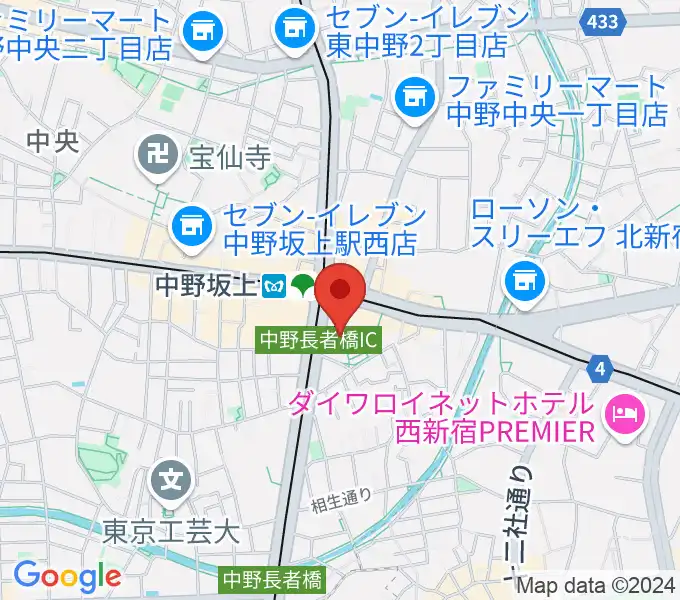 ベーゼンドルファー東京ショールームの地図