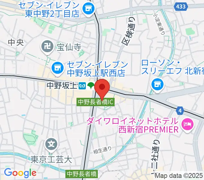 ベーゼンドルファー東京ショールームの地図