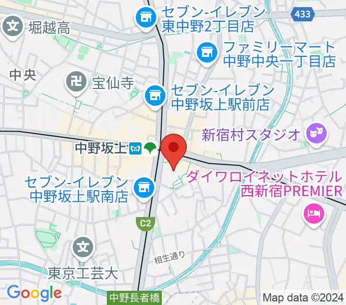 中野坂上ハーモニーホールの地図