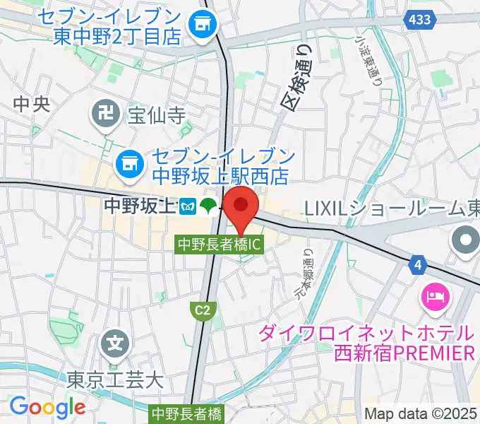 中野坂上ハーモニーホールの地図