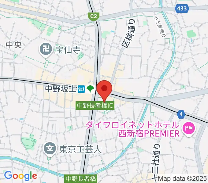 中野坂上ハーモニーホールの地図