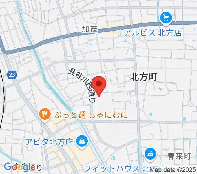 北方町ホリモク生涯学習センターきらりの地図