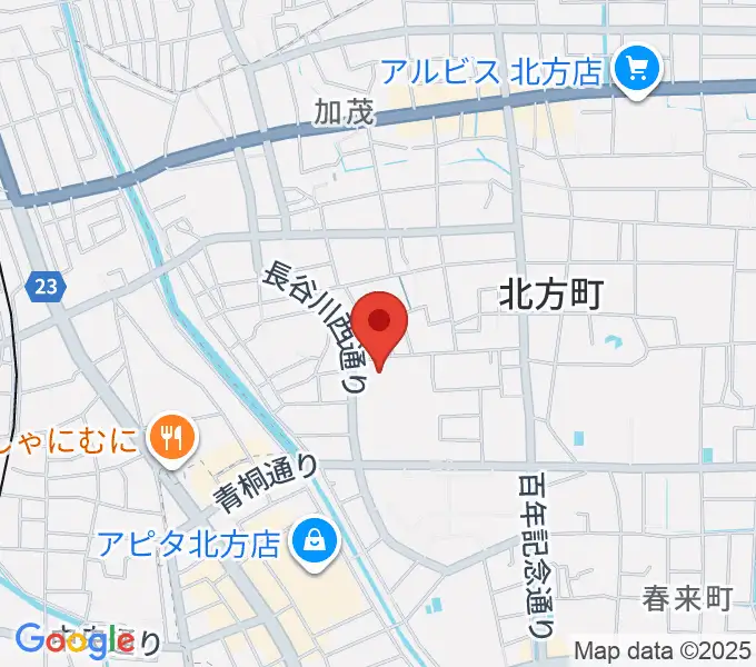 北方町ホリモク生涯学習センターきらりの地図