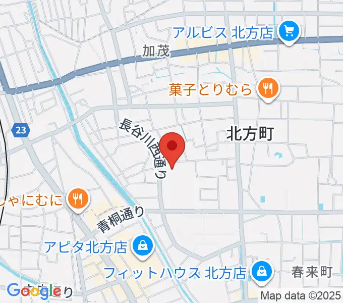 北方町ホリモク生涯学習センターきらりの地図