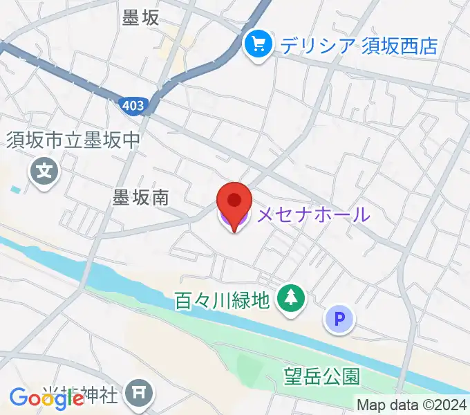 須坂市文化会館メセナホールの地図