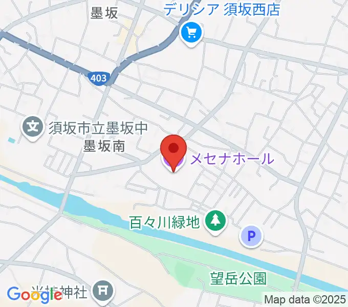 須坂市文化会館メセナホールの地図