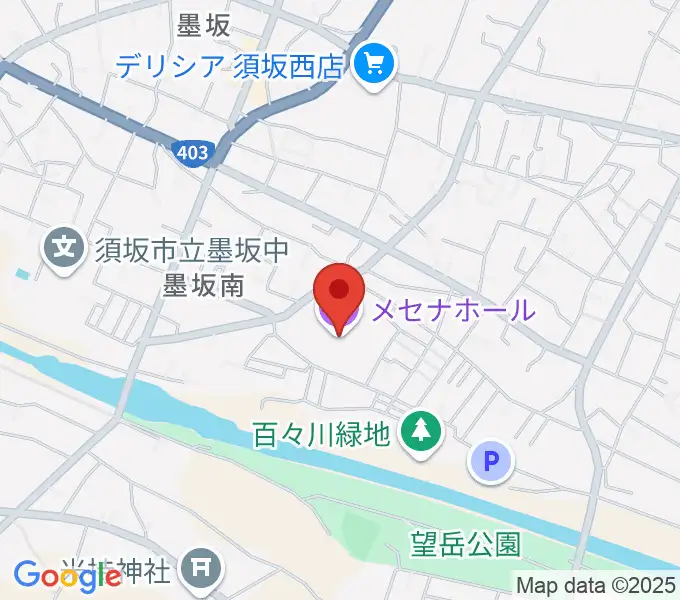 須坂市文化会館メセナホールの地図