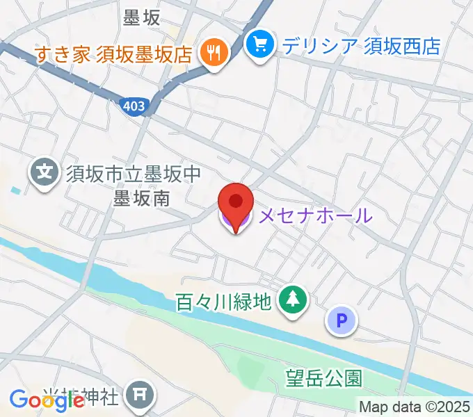 須坂市文化会館メセナホールの地図