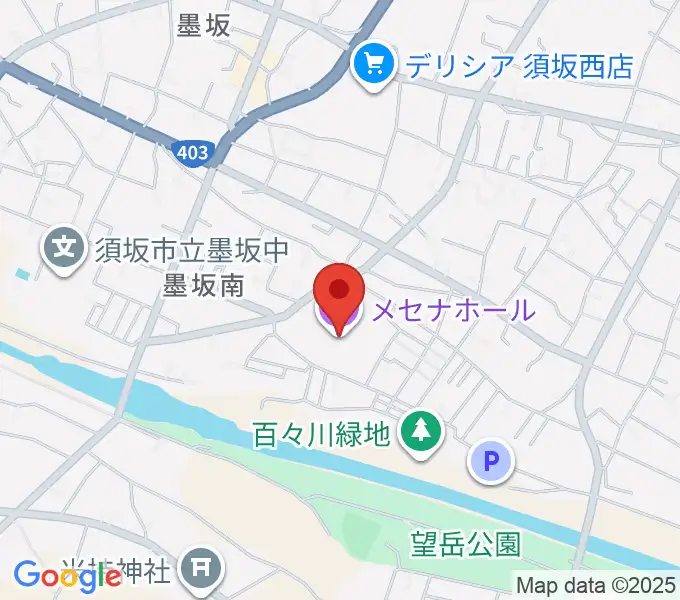 須坂市文化会館メセナホールの地図