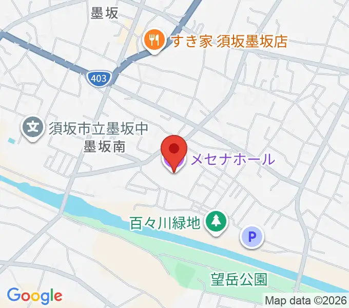 須坂市文化会館メセナホールの地図