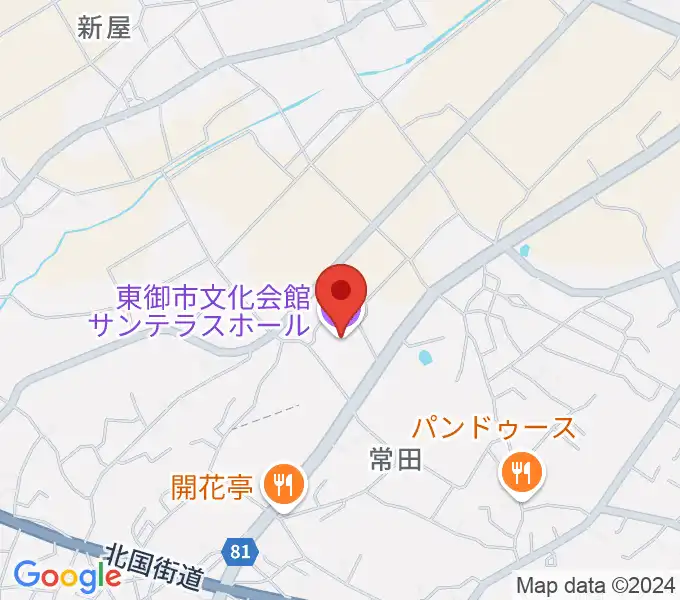 東御市文化会館サンテラスホールの地図