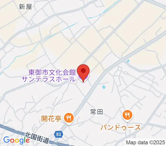 東御市文化会館サンテラスホールの地図