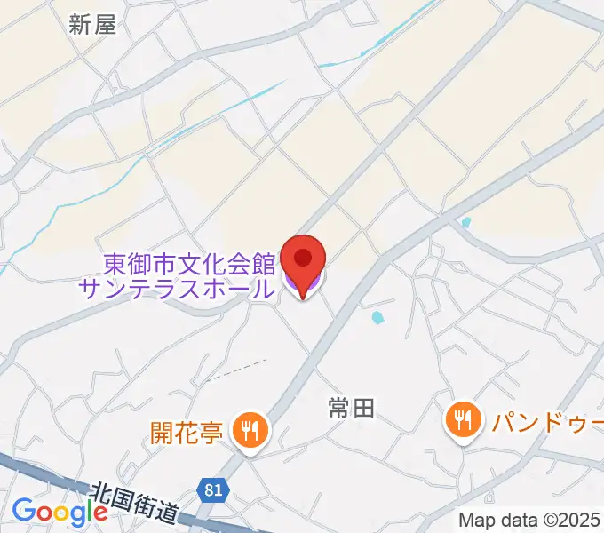 東御市文化会館サンテラスホールの地図