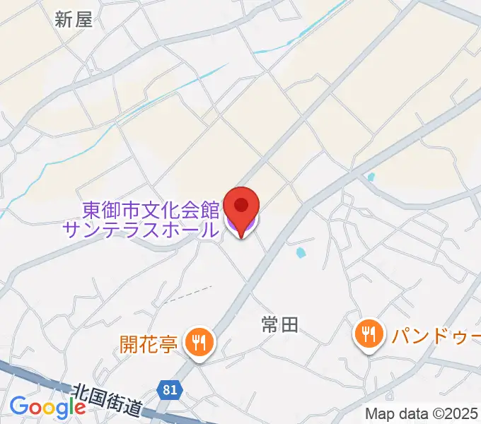 東御市文化会館サンテラスホールの地図