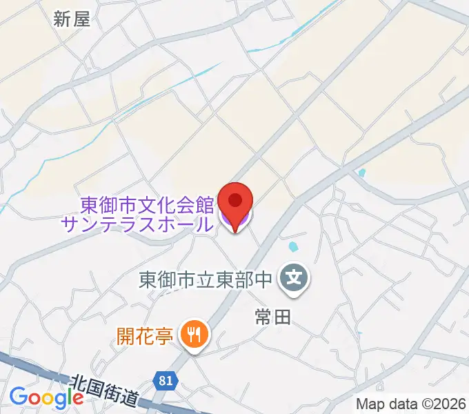東御市文化会館サンテラスホールの地図