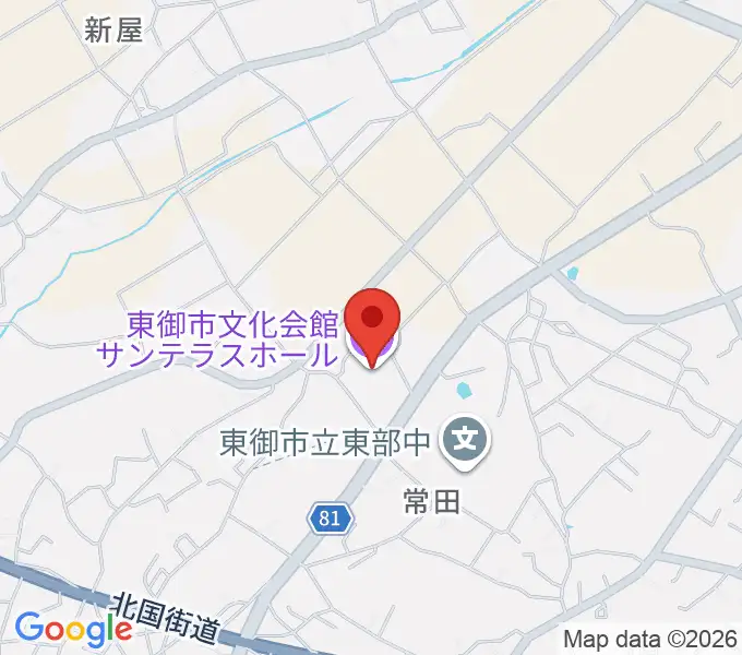 東御市文化会館サンテラスホールの地図