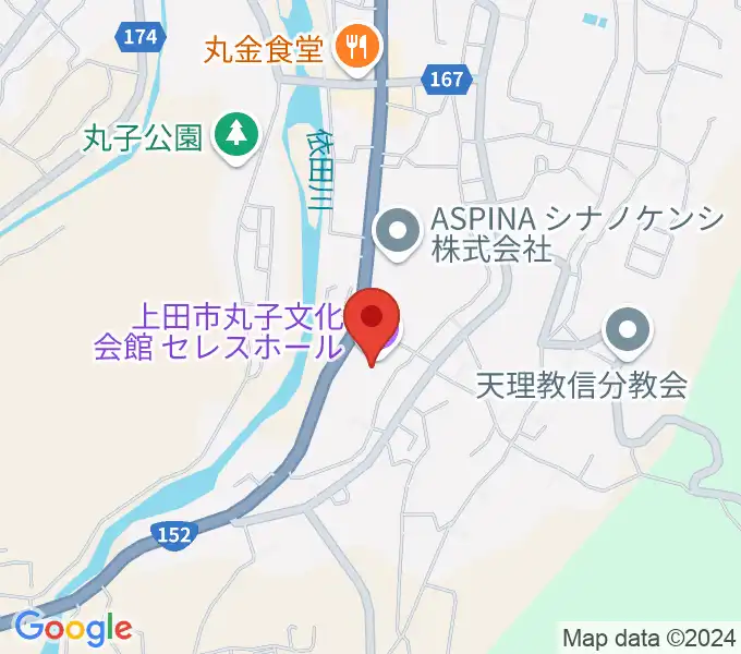 上田市丸子文化会館セレスホールの地図