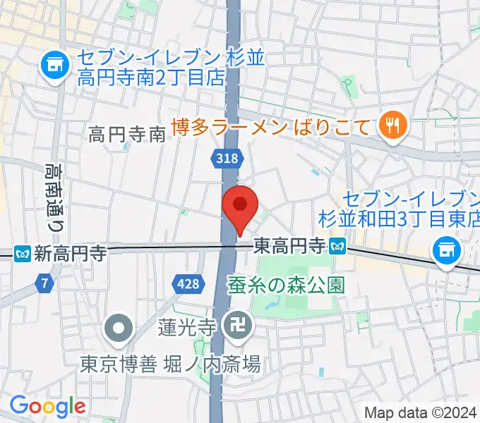 東高円寺U.F.O.CLUBの地図