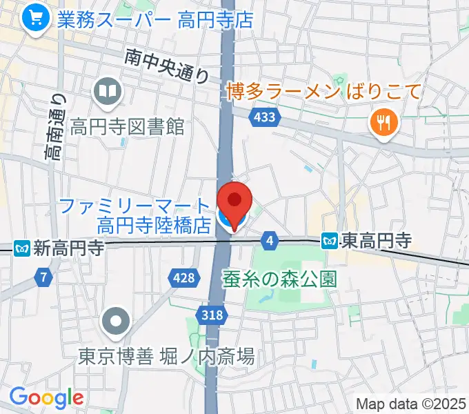 東高円寺U.F.O.CLUBの地図