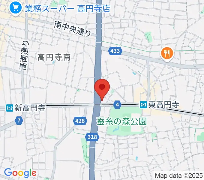 東高円寺U.F.O.CLUBの地図