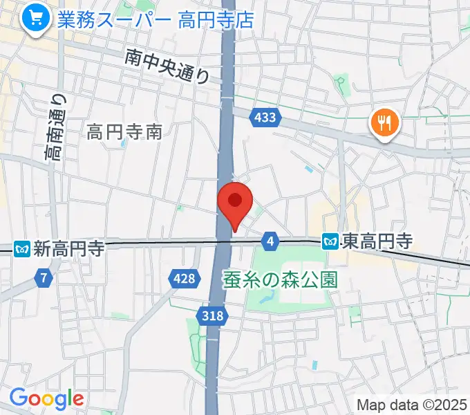 東高円寺U.F.O.CLUBの地図