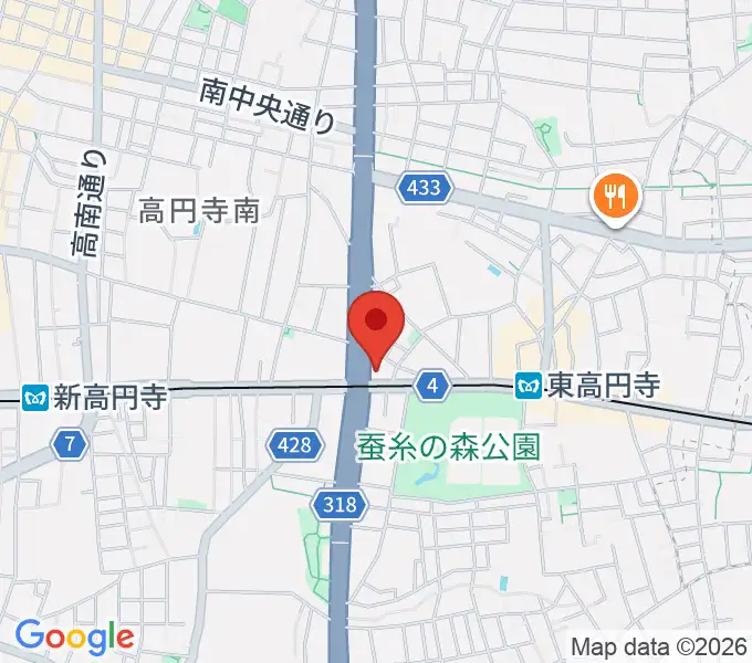 東高円寺U.F.O.CLUBの地図