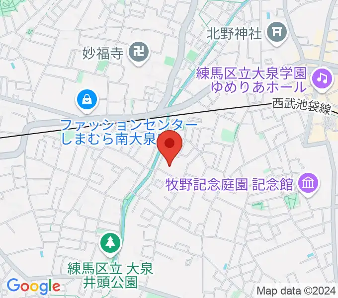 山之内ピアノ教室の地図