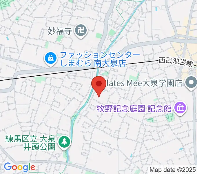山之内ピアノ教室の地図