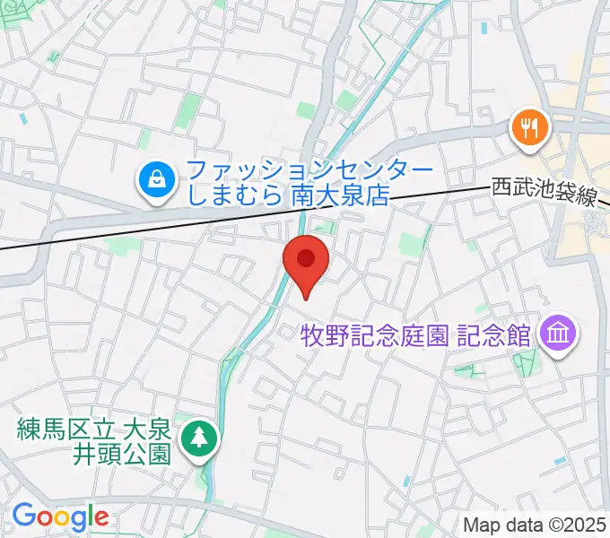 山之内ピアノ教室の地図