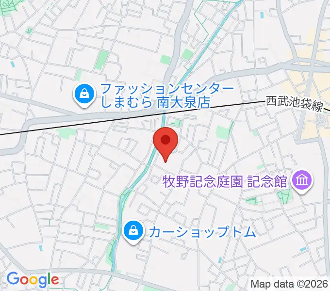 山之内ピアノ教室の地図