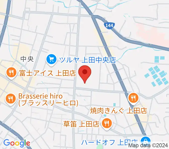 上田文化会館の地図