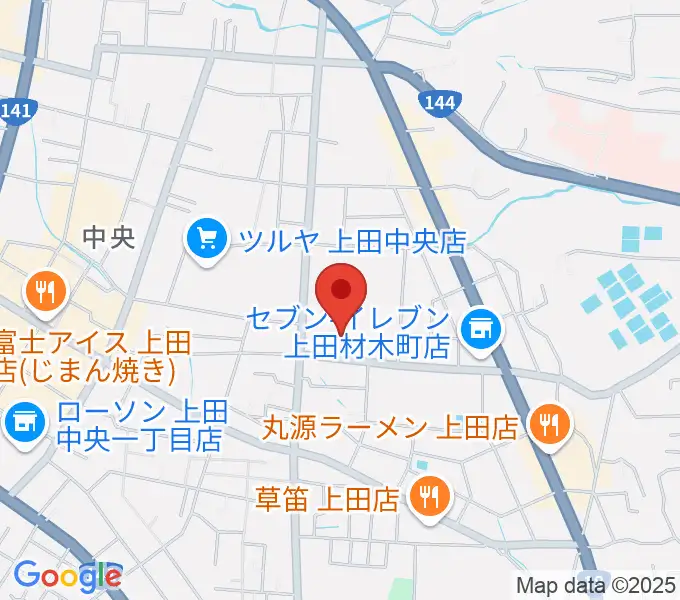 上田文化会館の地図