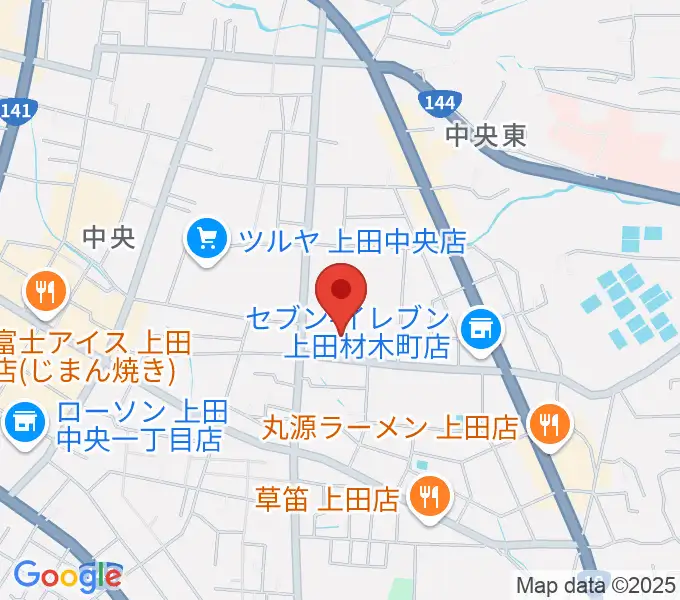 上田文化会館の地図