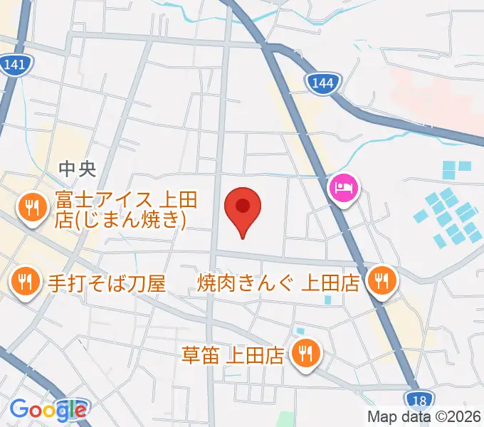 上田文化会館の地図