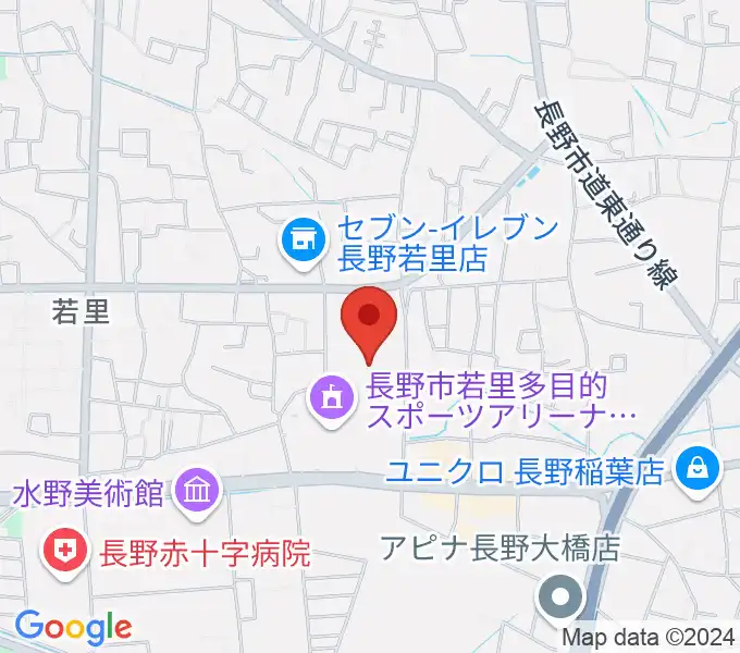 若里市民文化ホールの地図