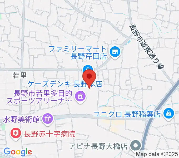 若里市民文化ホールの地図