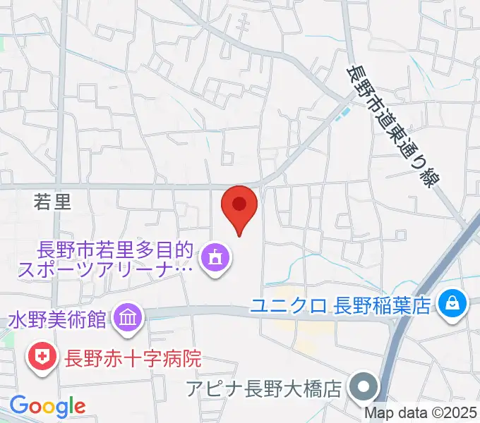 若里市民文化ホールの地図