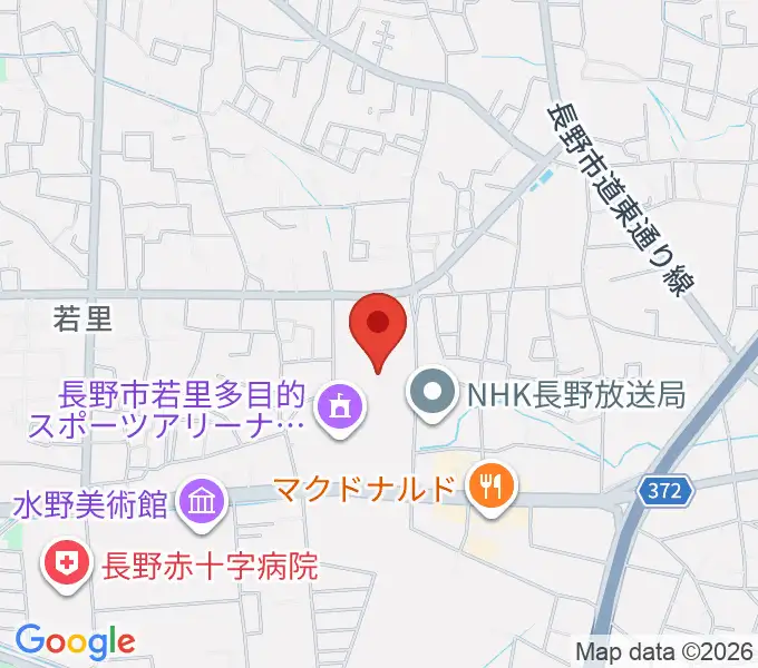 若里市民文化ホールの地図