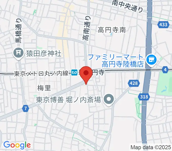 新高円寺スタックスフレッドの地図