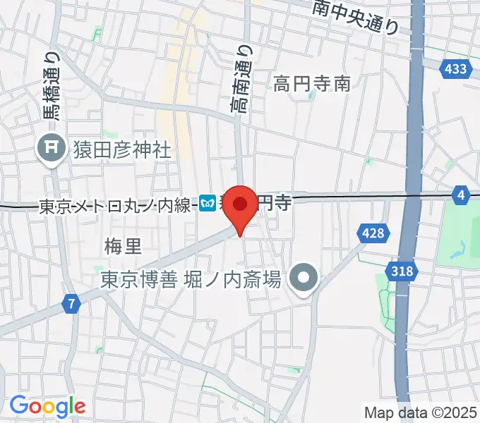 新高円寺スタックスフレッドの地図