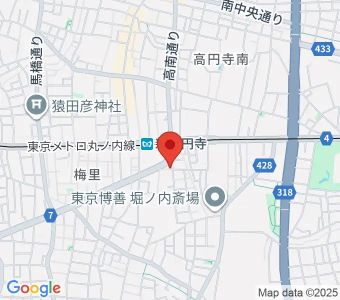 新高円寺スタックスフレッドの地図