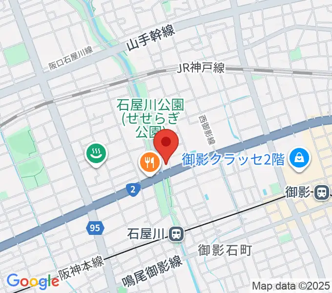 神戸市立御影公会堂の地図