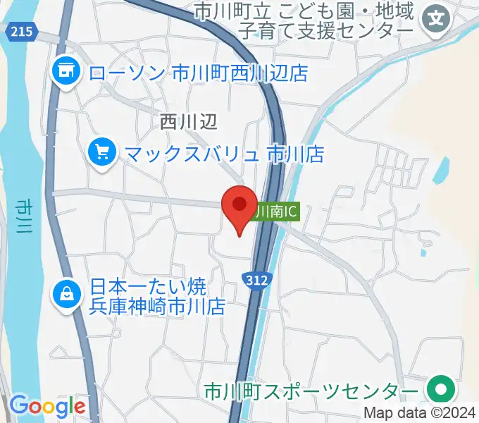 市川町文化センターひまわりホールの地図